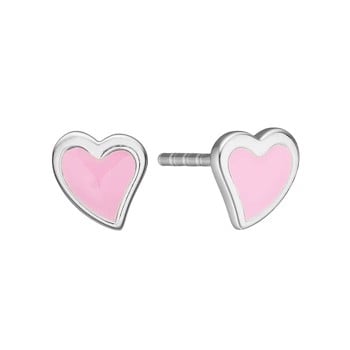 Aagaard Sterling sølv Ørestikker, Pink Hearts